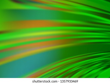 Light Green vector blur pattern. Creative illustration in halftone style with gradient. A completely new template for your design.