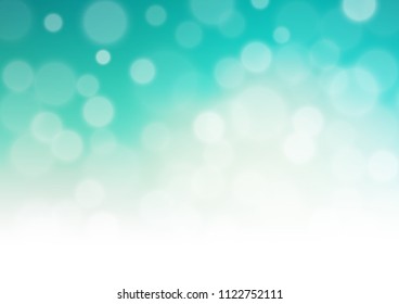 Light Green vector blurred bokeh and colored template. Modern geometrical abstract illustration with gradient. The template for backgrounds of cell phones.