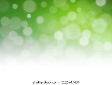 Light Green vector blurred bright pattern. A completely new color illustration in a bokeh style. A completely new template for your design.