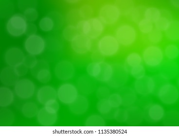 Light Green vector blurred bright template. A completely new color illustration in a bokeh style. Brand new design for your business.