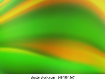 Light Green vector blurred bright template. Creative illustration in halftone style with gradient. A completely new design for your business.