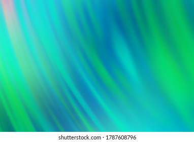 El vector verde claro difuminó el patrón brillante. Ilustración abstracta brillante con diseño gradiente. Nuevo diseño de estilo para tu libro de marca.