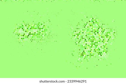 Light Green vector Blurred bubbles on abstract background with colorful gradient. Abstract illustration with colored bubbles in nature style. Elegant design for wallpapers.