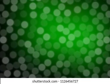 Light Green vector blurred and colored bokeh background. A completely new color illustration in a bokeh style. A completely new template for your design.