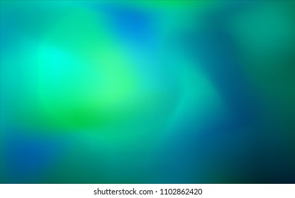 Light Green vector blurred shine abstract template. A vague abstract illustration with gradient. The blurred design can be used for your web site.