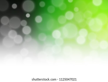 Light Green vector blurred shine abstract background. A completely new color illustration in a bokeh style. A completely new template for your design.