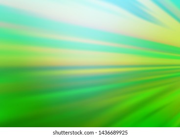 Light Green vector blurred shine abstract pattern. Creative illustration in halftone style with gradient. Brand new style for your business design.