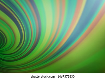 Light Green vector blurred shine abstract template. A completely new color illustration in a bokeh style. The blurred design can be used for your web site.