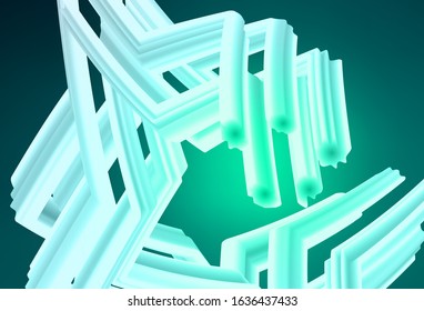 Light Green vector blurred shine abstract background. Creative illustration in halftone style with gradient. New style for your business design.