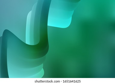 Light Green vector blurred shine abstract template. A completely new colored illustration in blur style. Background for designs.
