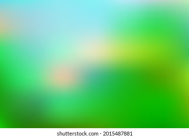 Light Green vector blurred shine abstract background. Colorful abstract illustration with gradient. Elegant cover for a brand book.