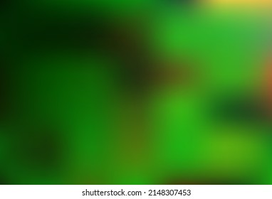 Light Green vector blurred shine abstract template. A completely new color illustration in a bokeh style. Best blurred design for your business.