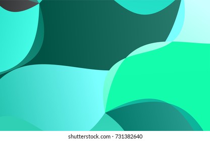 Light Green vector blurry arched pattern. Shining illustration, which consist of blurred lines. Brand-new design for your business.