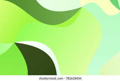 Light Green vector blurry arched template. Creative geometric illustration in Origami style with gradient. The completely new template can be used for your brand book.