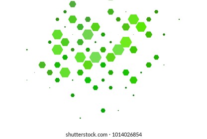 Light Green vector blurry hexagon background design. Geometric background in Origami style with gradient. 