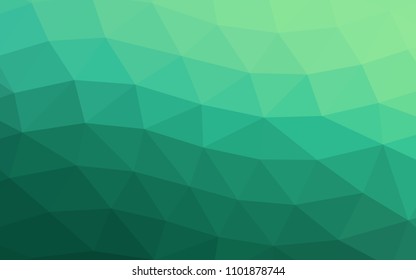 Light Green vector blurry hexagon blurry triangle. Creative geometric illustration in Origami style with gradient. The textured pattern can be used for background.