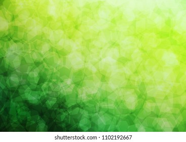 Light Green vector blurry hexagon template. Modern geometrical abstract illustration with gradient. The completely new template can be used for your brand book.