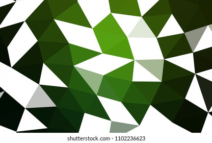 Light Green vector blurry hexagon blurry triangle. Colorful abstract illustration with gradient. A new texture for your design.