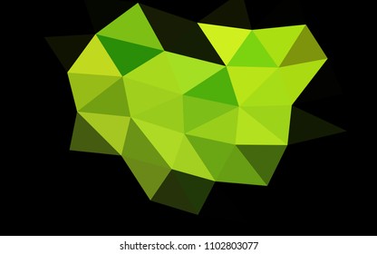 Light Green vector blurry hexagon blurry triangle. An elegant bright illustration with gradient. The elegant pattern can be used as part of a brand book.
