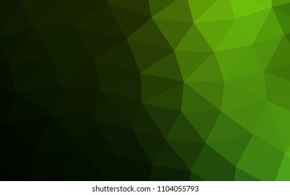 Light Green vector blurry hexagon blurry triangle. An elegant bright illustration with gradient. Brand new style for your business design.