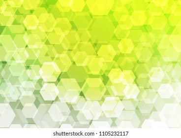 Light Green vector blurry hexagon template. Shining colored illustration in a Brand new style. The best hexagonal design for your business.
