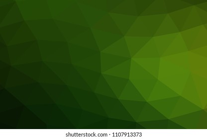 Light Green vector blurry hexagon blurry triangle. Modern geometrical abstract illustration with gradient. Triangular pattern for your business design.