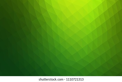 Light Green vector blurry hexagon texture. Shining illustration, which consist of triangles. The completely new template can be used for your brand book.
