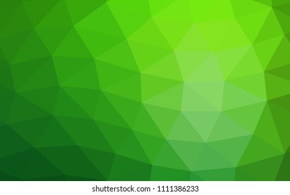 Light Green vector blurry hexagon blurry triangle. A completely new color illustration in a vague style. The completely new template can be used for your brand book.