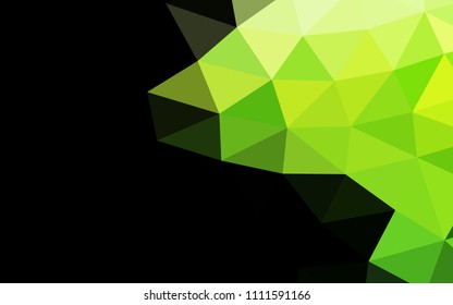 Light Green vector blurry hexagon blurry triangle. Glitter abstract illustration with an elegant design. A completely new design for your business.