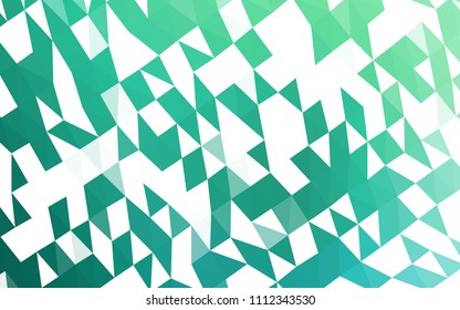 Light Green vector blurry hexagon template. Glitter abstract illustration with an elegant design. The textured pattern can be used for background.