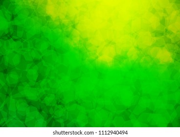 Light Green vector blurry hexagon background. A vague abstract illustration with gradient. The best hexagonal design for your business.