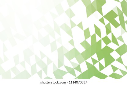 Light Green vector blurry hexagon pattern. Modern geometrical abstract illustration with gradient. The best triangular design for your business.