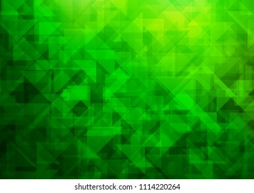 Light Green vector blurry hexagon blurry triangle. Colorful illustration in abstract style with gradient. The elegant pattern can be used as part of a brand book.