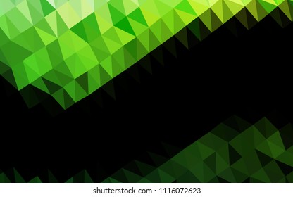 Light Green vector blurry hexagon template. Creative geometric illustration in Origami style with gradient. Brand new style for your business design.