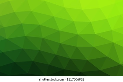 Light Green vector blurry hexagon blurry triangle. Creative geometric illustration in Origami style with gradient. A new texture for your design.