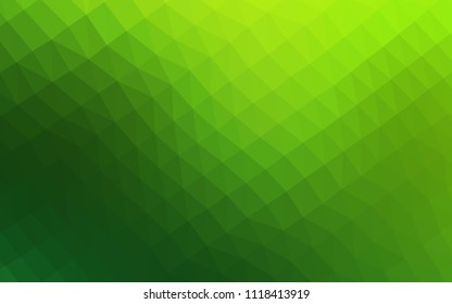 Light Green vector blurry hexagon template. Geometric illustration in Origami style with gradient.  Brand new design for your business.