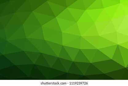 Light Green vector blurry hexagon blurry triangle. Shining illustration, which consist of triangles. The elegant pattern can be used as part of a brand book.