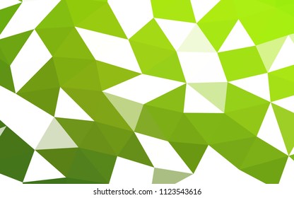 Light Green vector blurry hexagon blurry triangle. Colorful abstract illustration with gradient. Brand new design for your business.