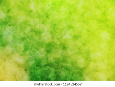Light Green vector blurry hexagon template. A completely new color illustration in a vague style. The best hexagonal design for your business.
