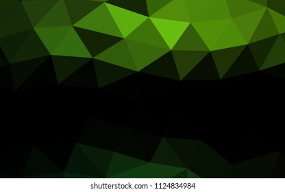 Light Green vector blurry hexagon blurry triangle. Shining colored illustration in a Brand new style. A completely new template for your business design.