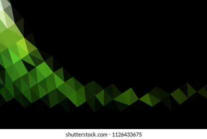 Light Green vector blurry hexagon pattern. A vague abstract illustration with gradient. The template can be used as a background for cell phones.