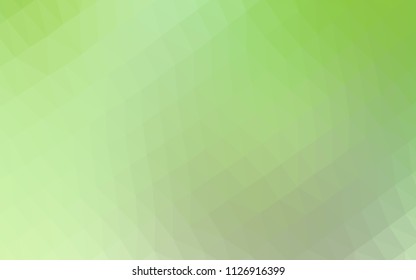 Light Green vector blurry hexagon template. Colorful illustration in abstract style with gradient. Triangular pattern for your business design.