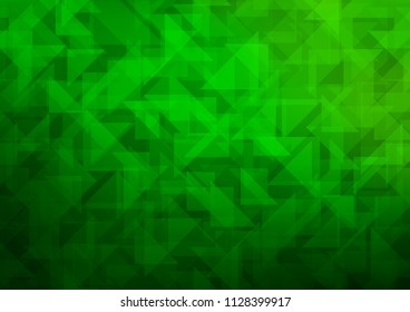 Light Green vector blurry hexagon pattern. A completely new color illustration in a vague style. Triangular pattern for your business design.