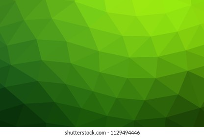 Light Green vector blurry hexagon blurry triangle. A vague abstract illustration with gradient. Triangular pattern for your business design.