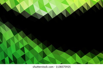 Light Green vector blurry hexagon texture. Shining illustration, which consist of triangles. The textured pattern can be used for background.