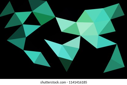 Light Green vector blurry hexagon blurry triangle. Modern geometrical abstract illustration with gradient. The textured pattern can be used for background.