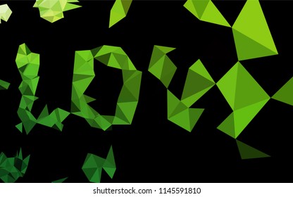 Light Green vector blurry hexagon texture. Shining illustration, which consist of triangles. The polygonal design can be used for your web site.