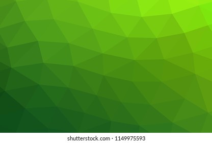 Light Green vector blurry hexagon blurry triangle. Creative geometric illustration in Origami style with gradient. Brand new style for your business design.