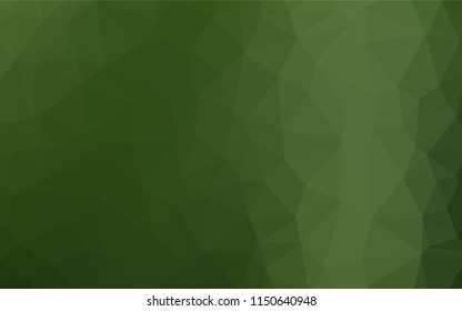 Light Green vector blurry hexagon pattern. Modern geometrical abstract illustration with gradient. The best triangular design for your business.