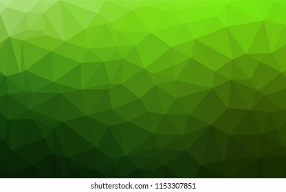 Light Green vector blurry hexagon texture. An elegant bright illustration with gradient. The best triangular design for your business.